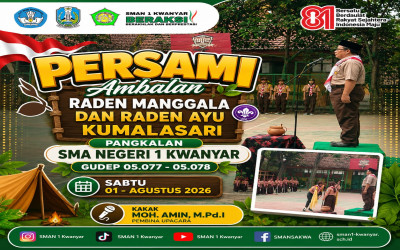 Upacara Pembukaan Persami Ambalan Raden Manggala dan Raden Ayu Kumalasari Pangkalan SMAN 1 Kwanyar Resmi Digelar
